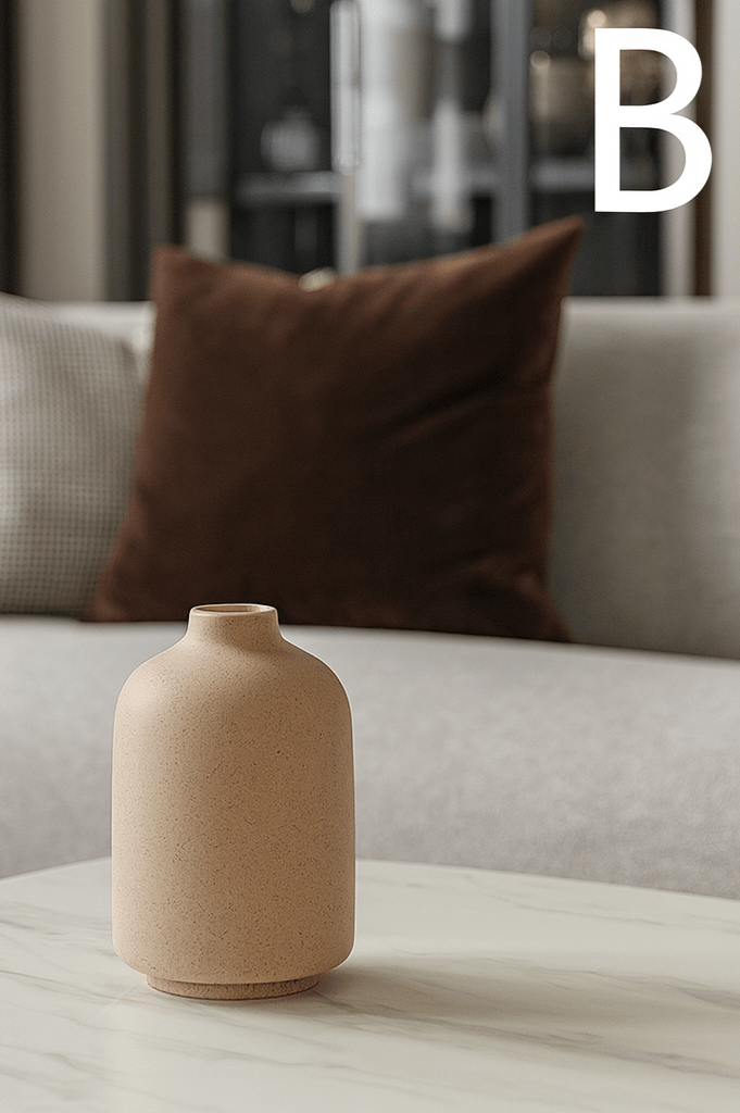 ElegantVase vase B Vase blanc céramique minimaliste - Élégance contemporaine
