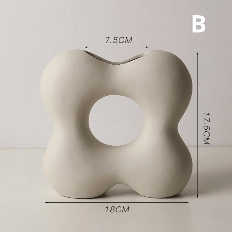 ElegantVase vase B Vase céramique moderne ajouré minimaliste