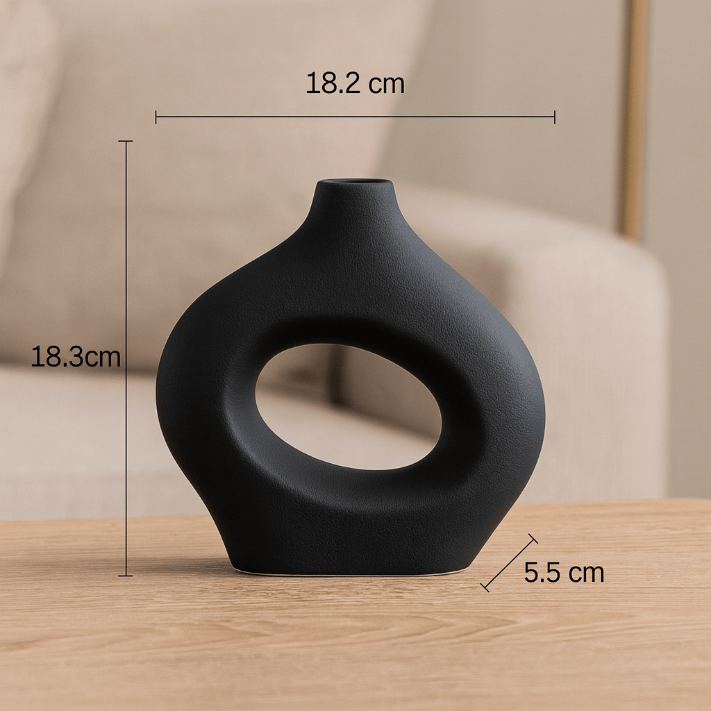 ElegantVase vase Black Medium Ac  Vase pampa design contemporain