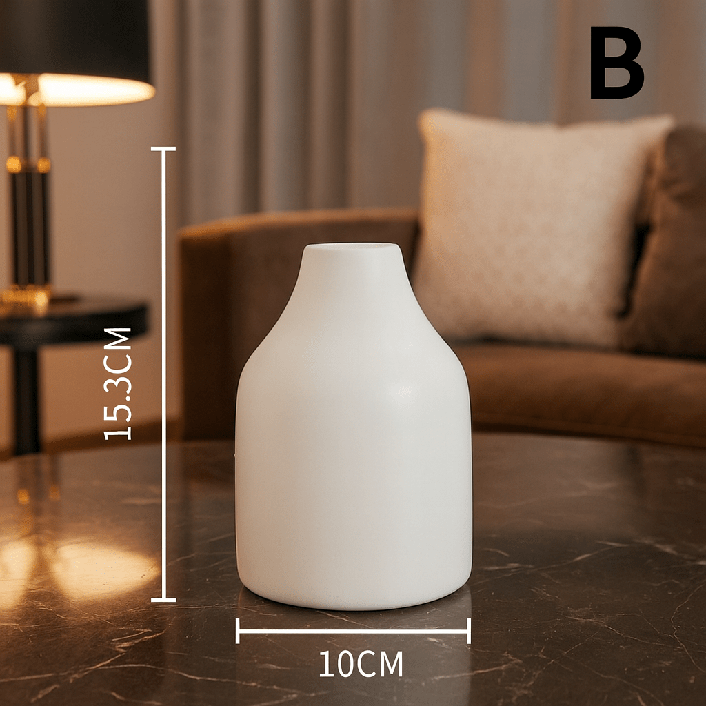 ElegantVase vase Blanc / B Vase céramique minimaliste - Beauté naturelle pour vos fleurs