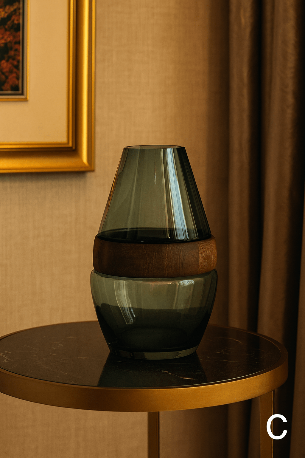 ElegantVase vase C Ac  Vase en verre rond - sobriété élégante