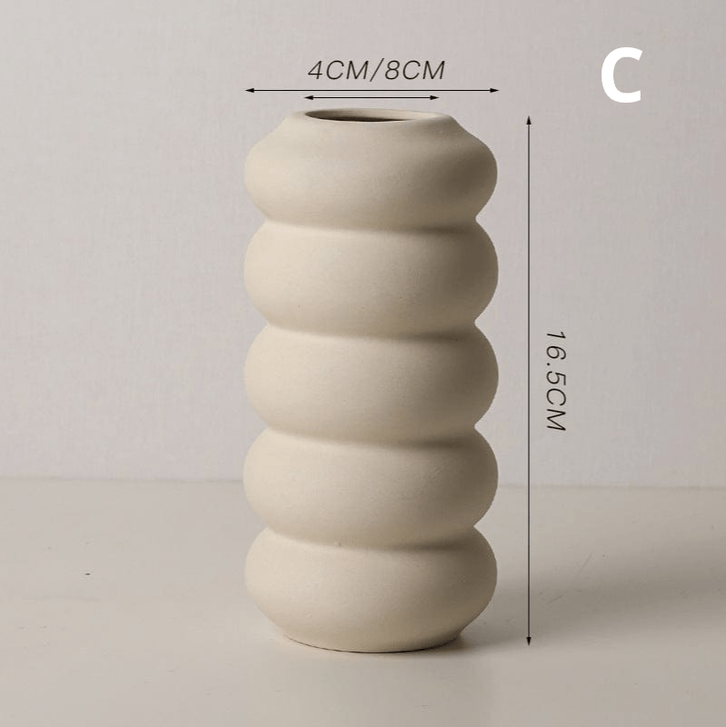 ElegantVase vase C Vase céramique moderne ajouré minimaliste