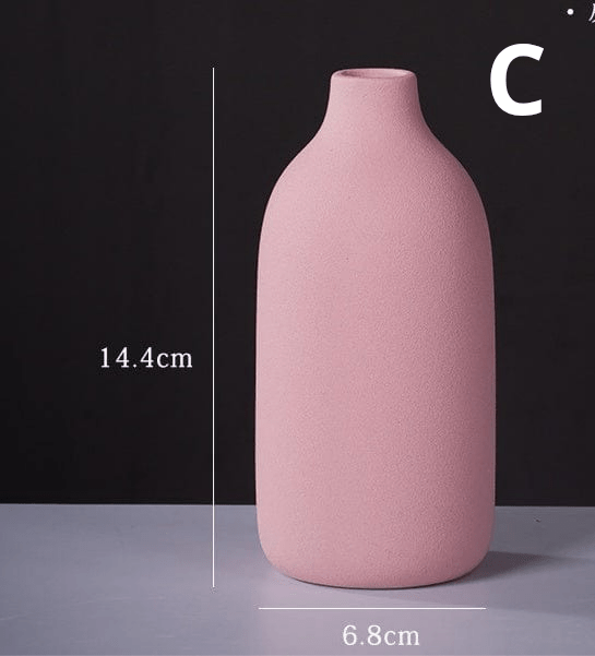 ElegantVase vase C Vase en céramique mat coloré - Élégance contemporaine