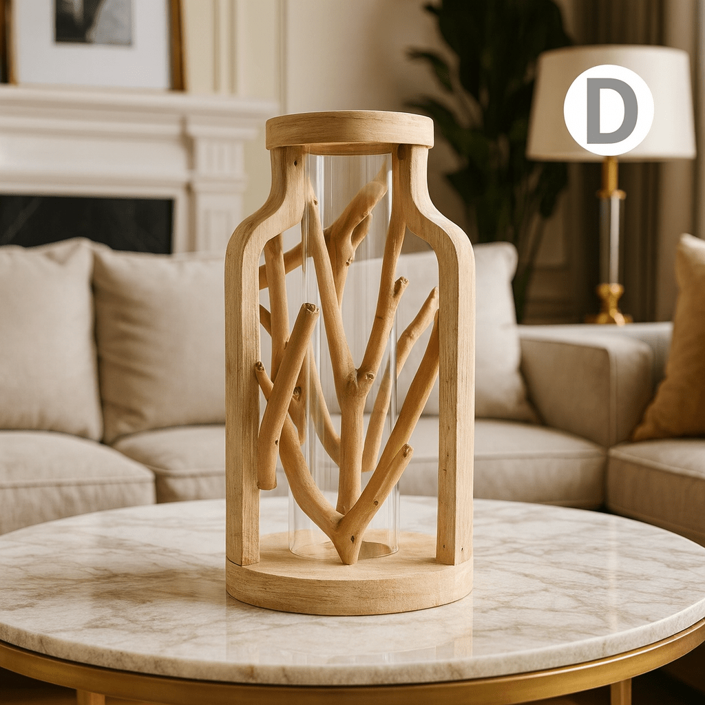 ElegantVase vase D Vase bois moderne ocre vintage