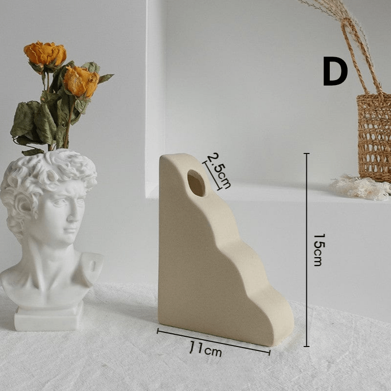 ElegantVase vase D Vase Céramique Beige - Formes Modernes