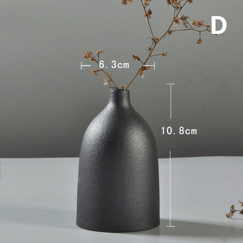 ElegantVase vase D Vase noir mat géométrique trendy