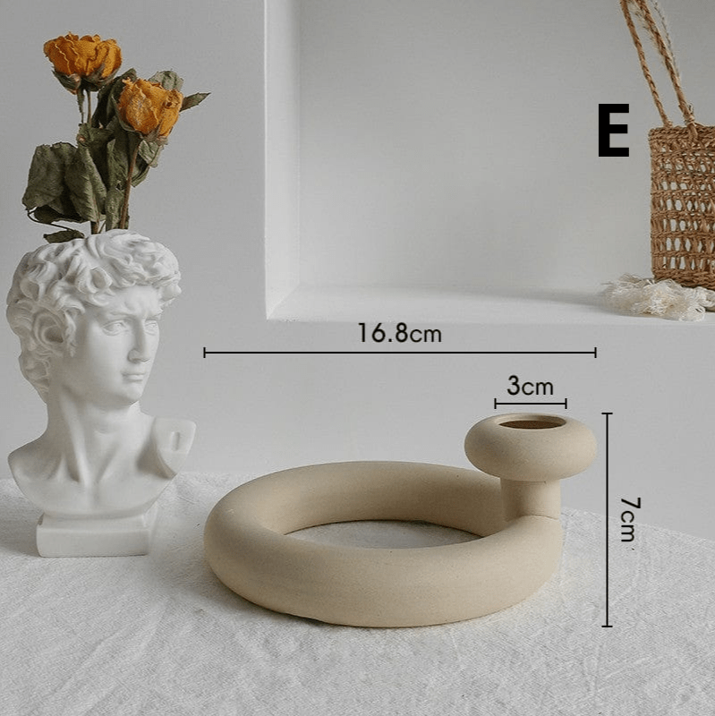 ElegantVase vase E Vase Céramique Beige - Formes Modernes