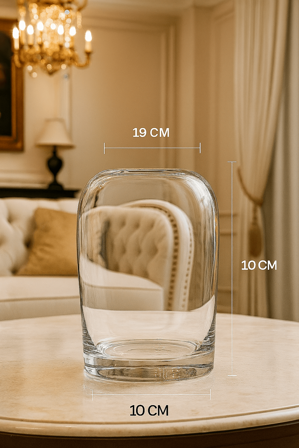 ElegantVase vase Format Grand – Transparent Vase bleu moderne – touche artistique