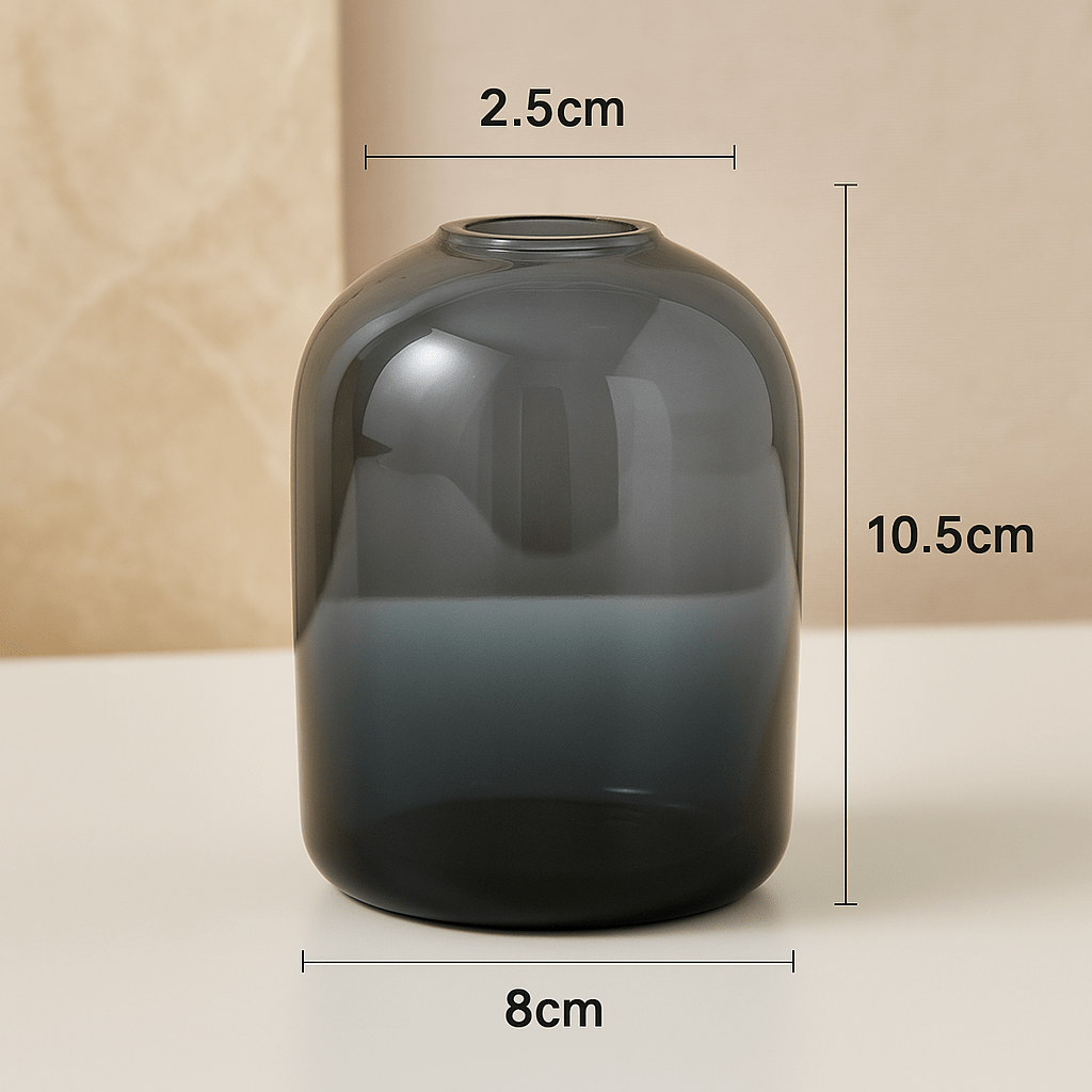 ElegantVase vase Format Petit – Bleu gris Vase bleu moderne – touche artistique