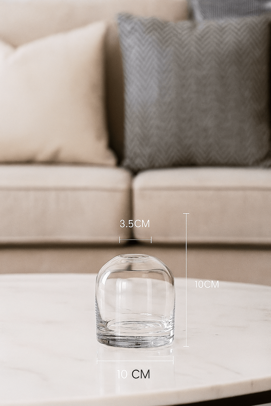 ElegantVase vase Format Petit – Transparent Vase bleu moderne – touche artistique