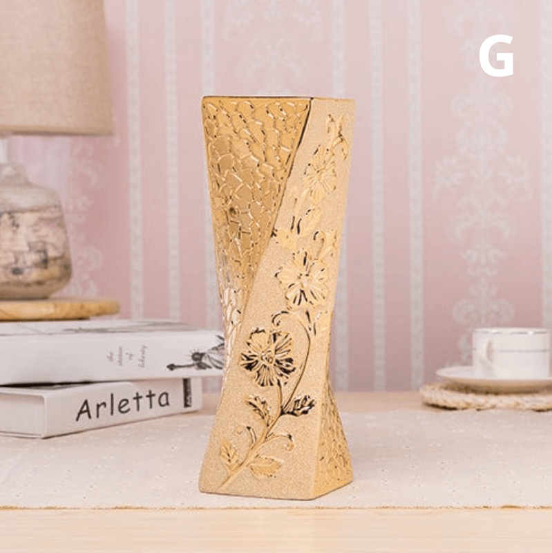 ElegantVase vase G Vase Doré Effet Sablé Brillant - Design Moderne