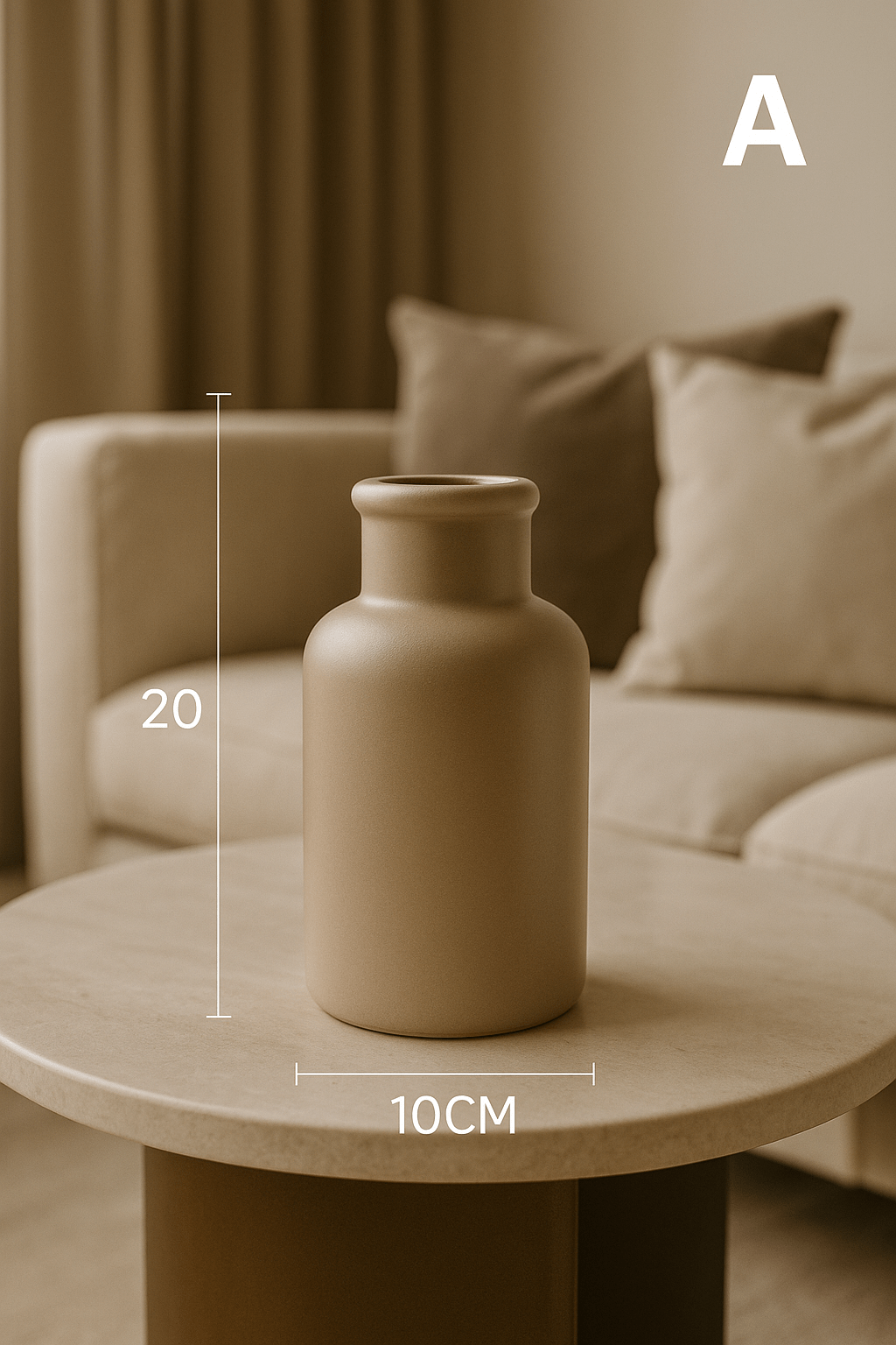 ElegantVase vase Gris / A Vase céramique minimaliste - Beauté naturelle pour vos fleurs