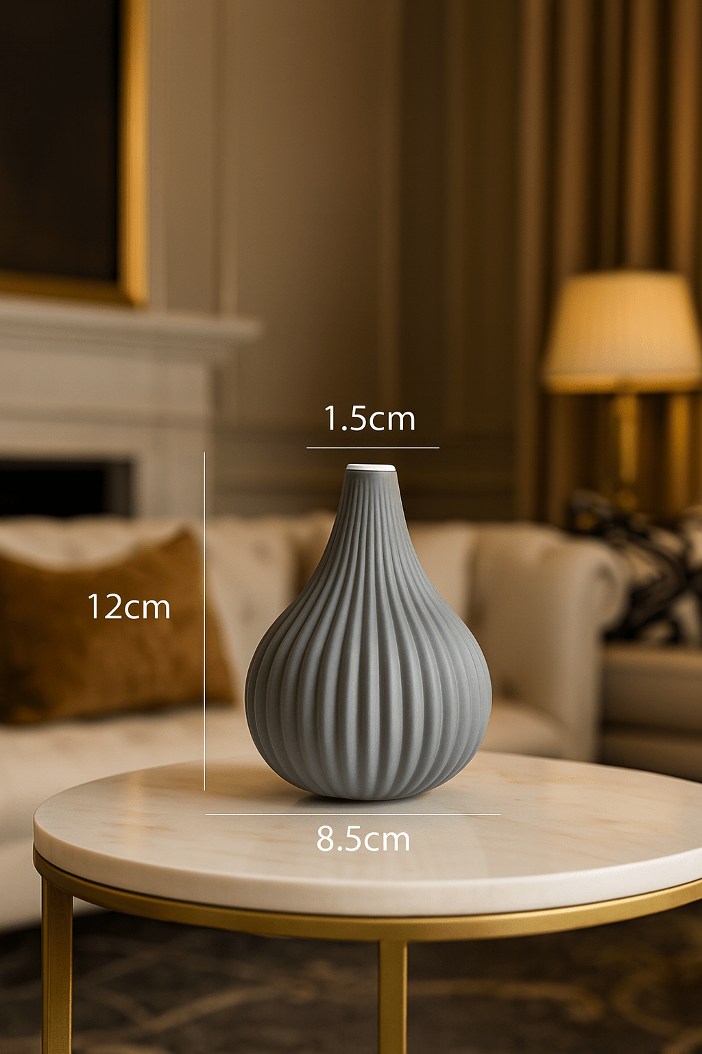 ElegantVase vase Gris Ac  Vase Céramique Design Coloré Scandinave