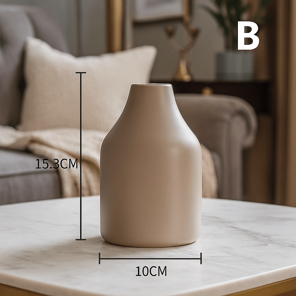 ElegantVase vase Gris / B Vase céramique minimaliste - Beauté naturelle pour vos fleurs