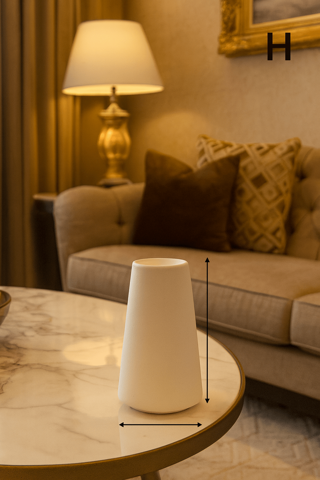 ElegantVase vase H Vase blanc céramique minimaliste - Élégance contemporaine