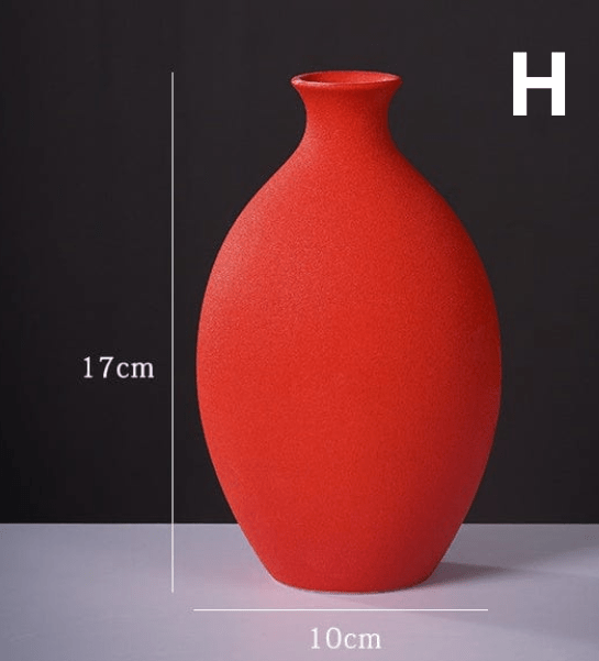 ElegantVase vase H Vase en céramique mat coloré - Élégance contemporaine
