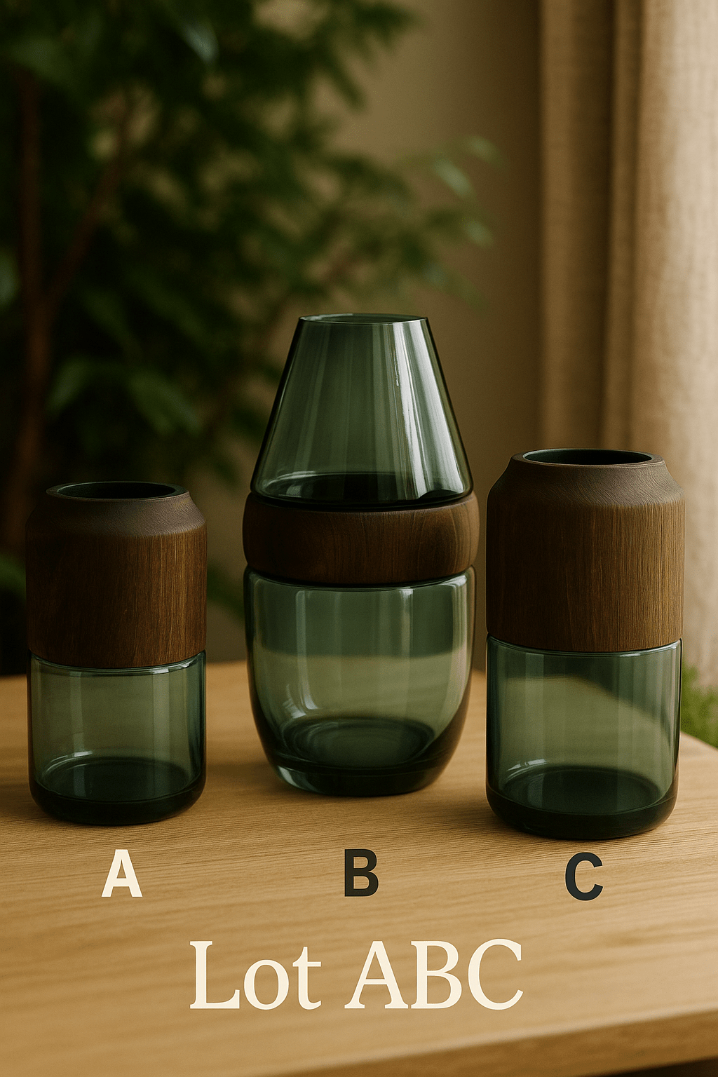 ElegantVase vase Lot - ABC Ac  Vase en verre rond - sobriété élégante