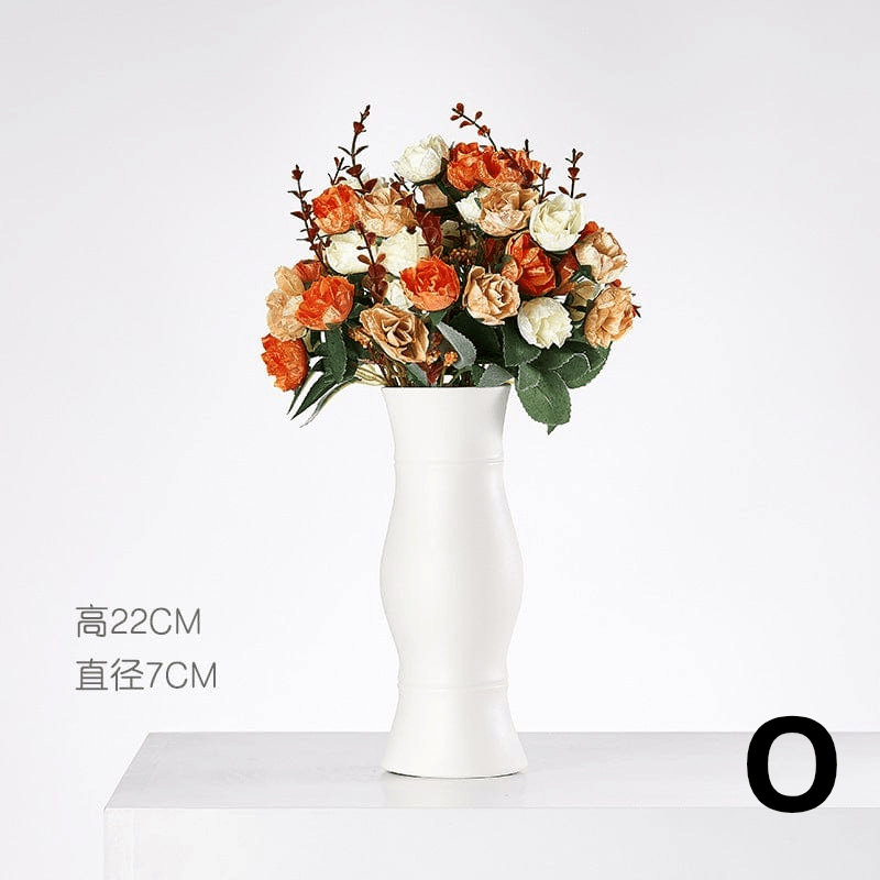 ElegantVase vase O Vase blanc céramique style minimaliste – Déco élégante