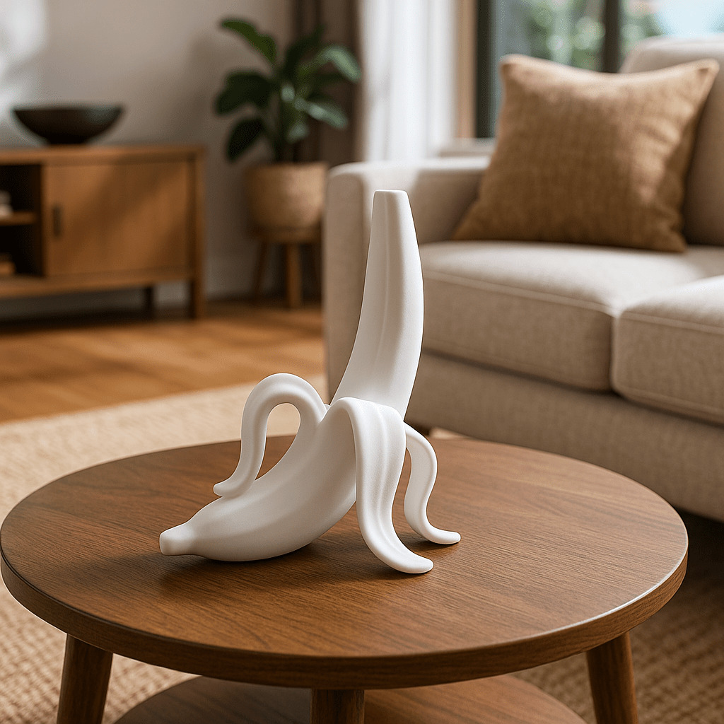 ElegantVase vase Vase Banane Doré, Céramique – Déco Moderne