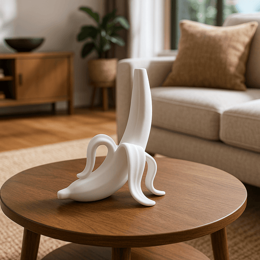 ElegantVase vase Vase Banane Doré, Céramique – Déco Moderne