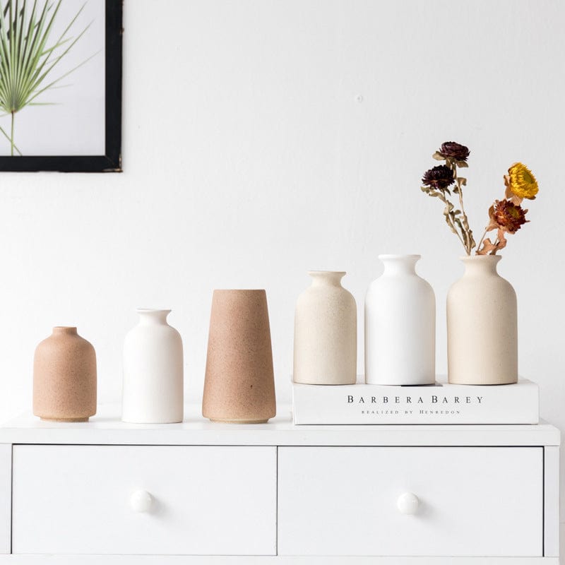 ElegantVase vase Vase blanc céramique minimaliste - Élégance contemporaine