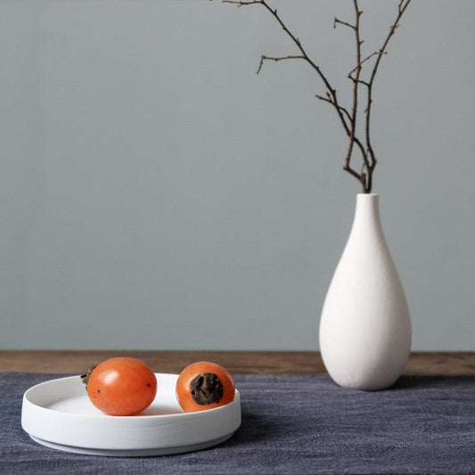 ElegantVase vase Vase Blanc Céramique Minimaliste - Formes Modernes