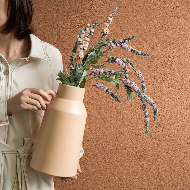 ElegantVase vase Vase céramique beige – Style vintage pour fleurs
