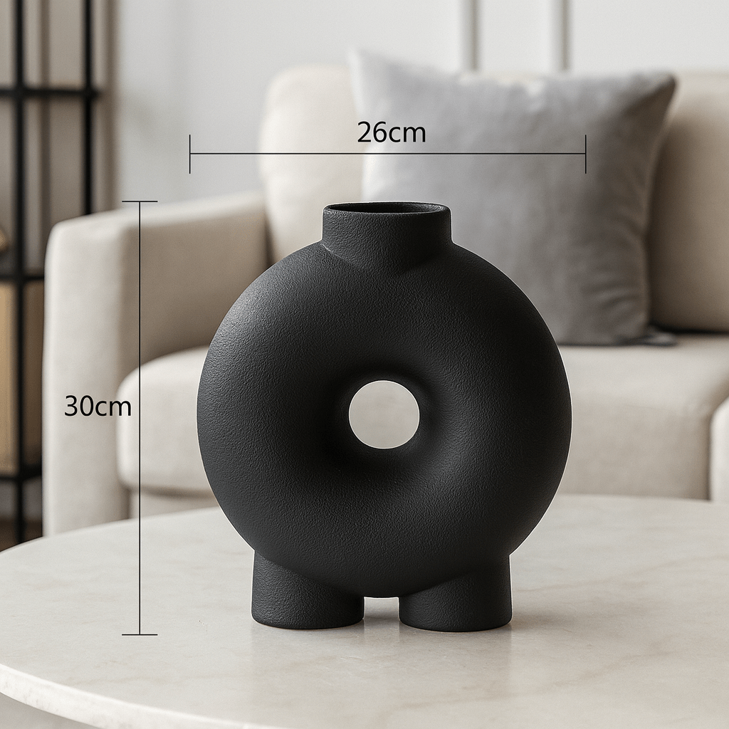ElegantVase vase Vase céramique noir pour déco intérieure