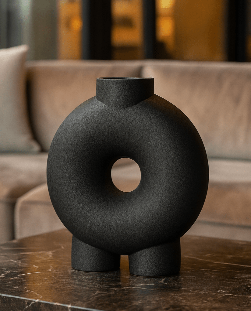 ElegantVase vase Vase céramique noir pour déco intérieure