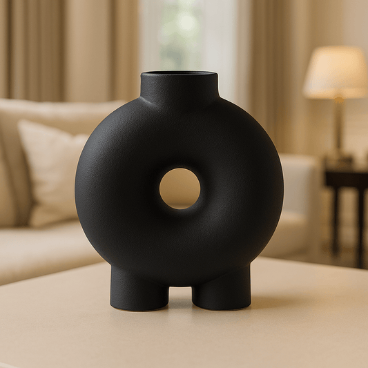 ElegantVase vase Vase céramique noir pour déco intérieure