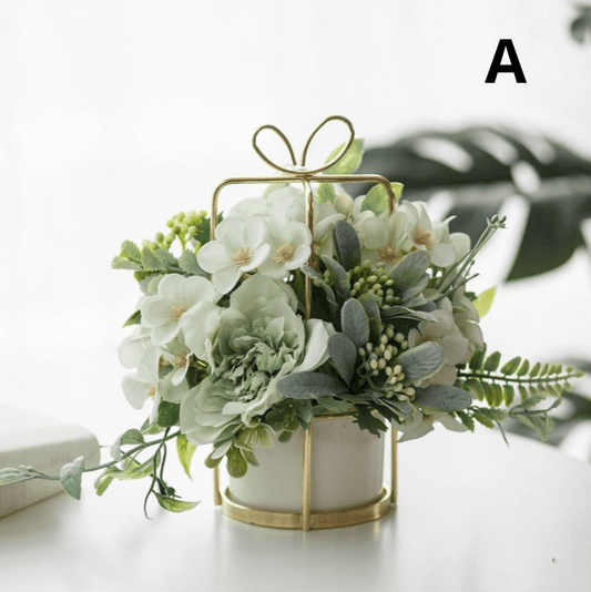 ElegantVase vase Vase élégant avec bouquet fleurs, déco romantique