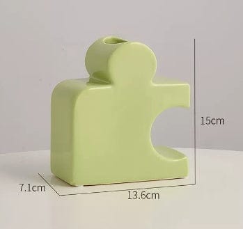 ElegantVase vase Vert Vase bleu céramique - Sculpture moderne pour déco tendance