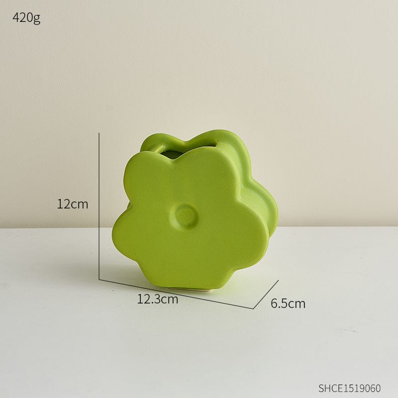 ElegantVase vase Vert Vase céramique fleur : Déco ludique
