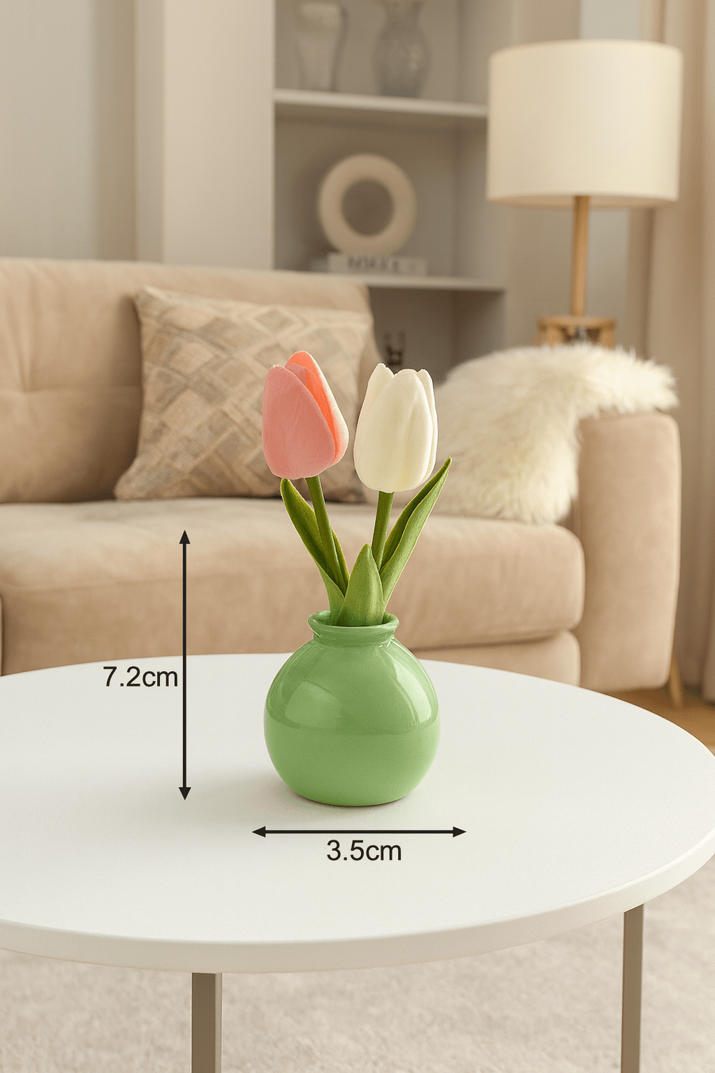 ElegantVase vase Vert Vases ronds colorés en céramique - Déco florale chic