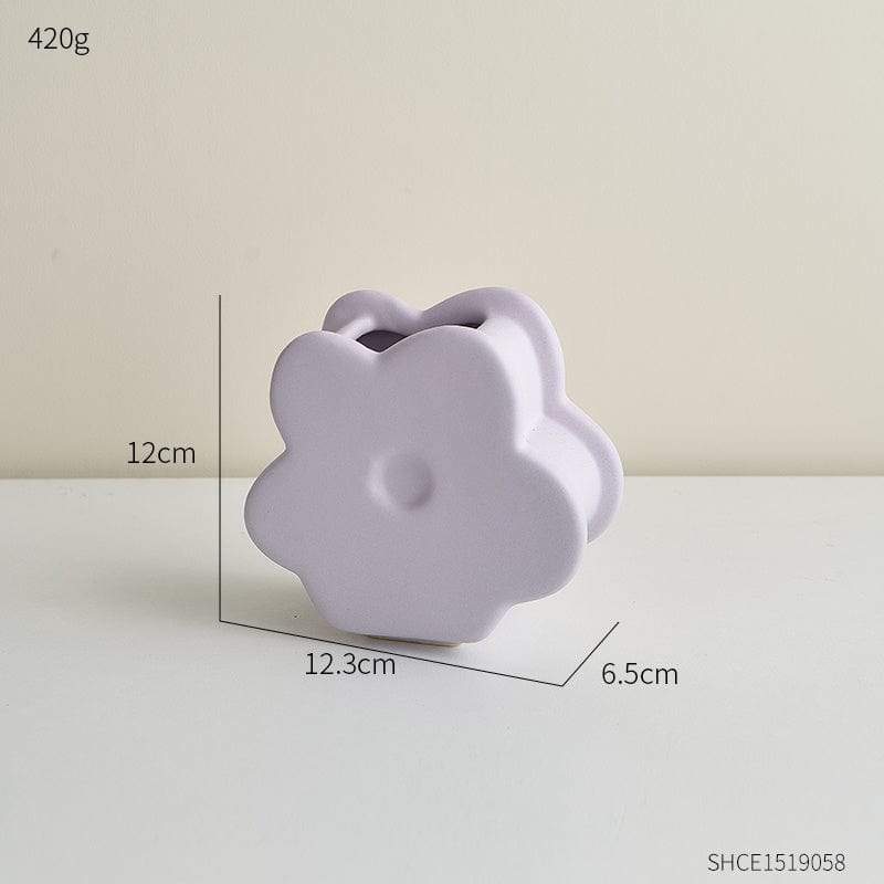 ElegantVase vase Violet Vase céramique fleur : Déco ludique