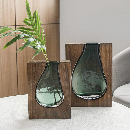 Vase en verre transparent – ambiance zen