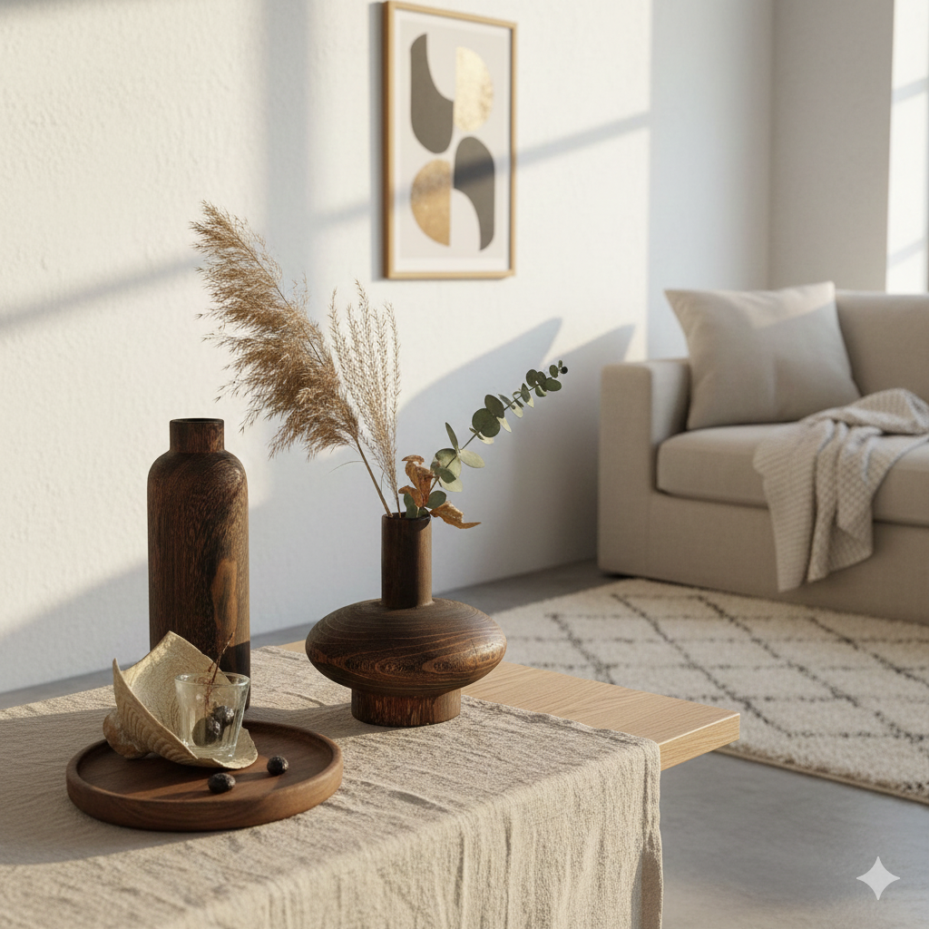 Vase en bois - élégance moderne