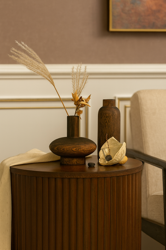 Vase en bois - élégance moderne